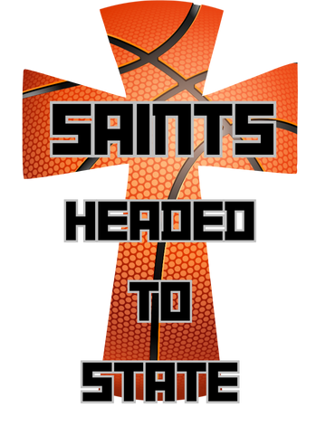 Saints headed to State 5in x 3.5in Window Cling