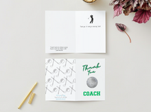 Load image into Gallery viewer, Golf Coach Thank you Card
