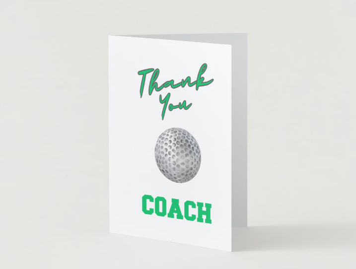 Golf Coach Thank you Card