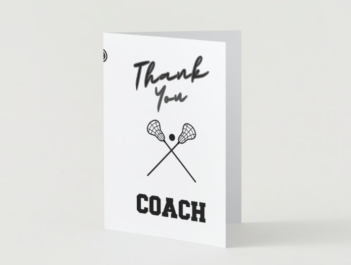 Lacrosse Coach Thank you Card