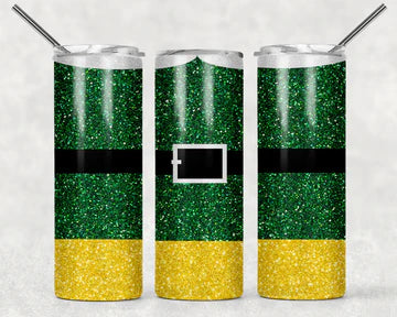 Buddy the elf suit sparkly Christmas Tumbler