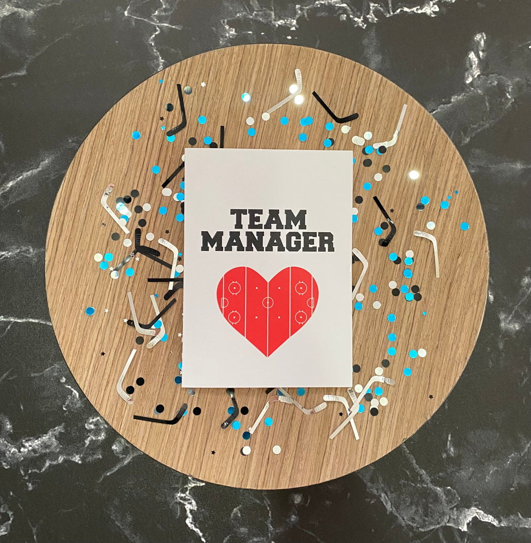 Hockey Team Manager Thank You Card