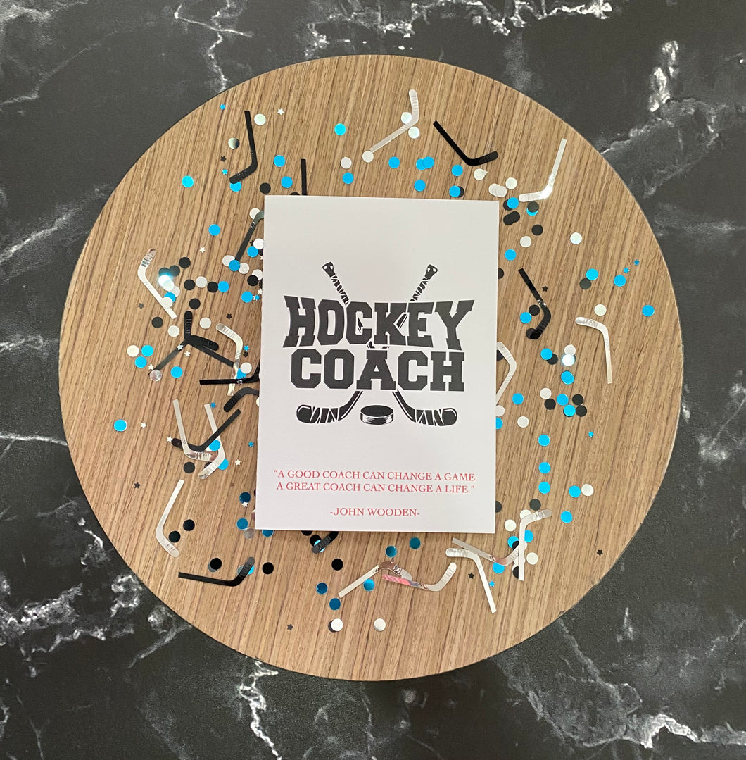 Hockey Coach Thank you Card