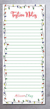 Load image into Gallery viewer, Festive Notes Multiple color Christmas Lights Notepad - 8.5x3.66in
