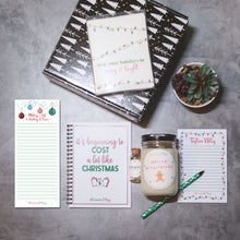 Load image into Gallery viewer, Colorful Ornament Making a list and checking it twice Christmas Notepad - 8.5x3.66in

