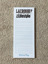 Load image into Gallery viewer, Lacrosse is not just a sport. It is a lifestyle! Notepad
