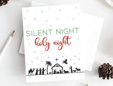 Load image into Gallery viewer, Christmas Nativity  - Silent Night, Holy Night Christmas Card
